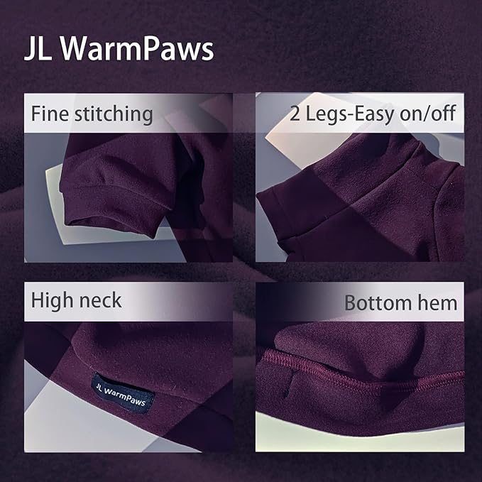 Sphynx Cat Sweater Hairless Cat Clothes Sweater Shirt Soft Warm Long Sleeves Pullover Pet Clothes Pajamas Dog Cloth for Small Dogs Jumpsuit Pet Sweaters (Dark Purple, XL)