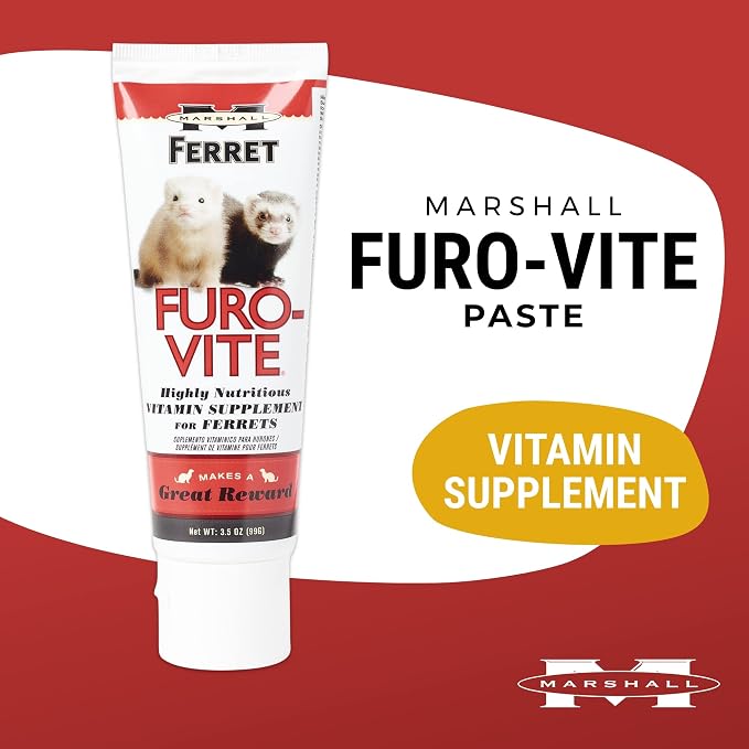 Marshall Pet Products Furo-Vite Highly Nutritious Vitamin Supplement Paste, for Ferrets of All Ages, for Training and Support, 3.5 oz