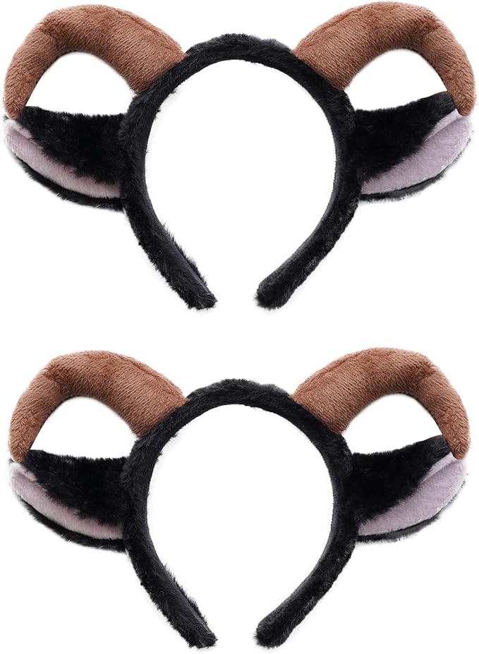 Pistha 2 PCS Animal Ears Headband Cute Furry Animal Ears Headbands for Halloween Costume