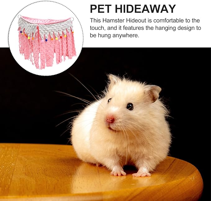 PRETYZOOM Small Pet Tent Hamster Hideout Cage Corner Hammock Square Hanging Shelter for Guinea Pigs and Rats