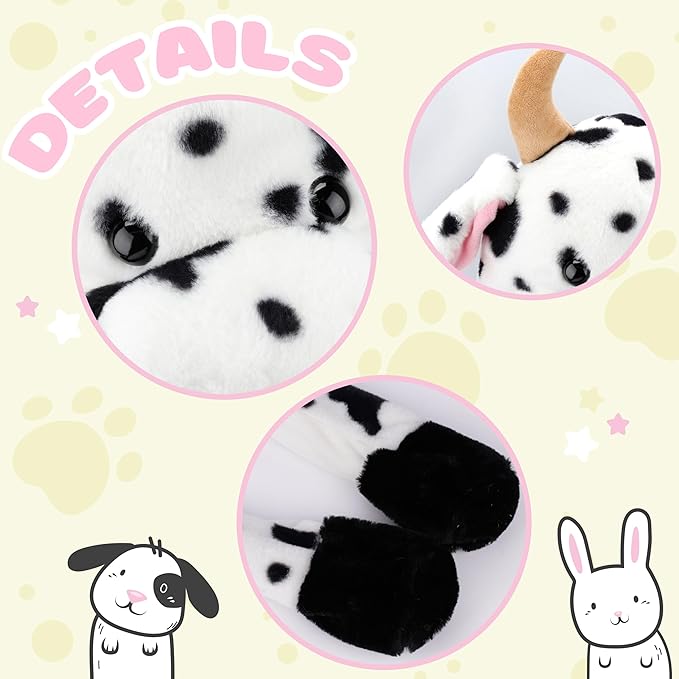 Bubblepompom Animal Hat with Ears Moving Jumping Pop Up Beating Hat Plush Holiday Cosplay Dress Up Funny Gift for Kids