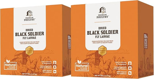 Black Soldier Fly Larvae for Chickens – High Calcium Chicken Treats for Strong Eggshells & Egg Production – Dried BSFL Grubs Poultry Feed for Ducks, Wild Birds & Backyard Flocks, 10lb