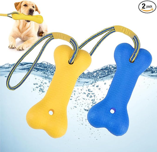 SCENEREAL Dog Water Toys for Medium & Large Dogs - Interactive Floating Pool Toys, 2 Pack Fetch Chew Toys, Retrieving Dummy for Outdoor Training, Fun Swim & Play