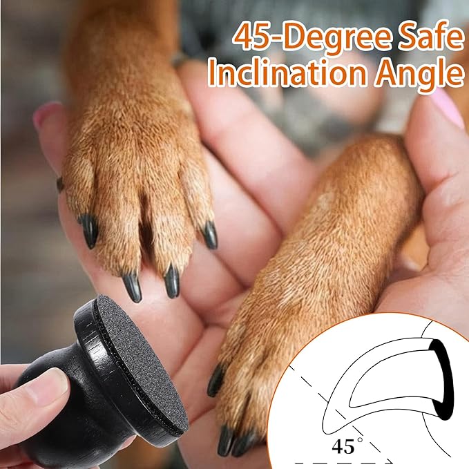 Dog Nail File Dog Scratch Pad Board Safe Easy Cat Nail Tool Smooth Healthy Stress Free Pet File with 6 Pcs Replaceable Sandpaper Filing Disc