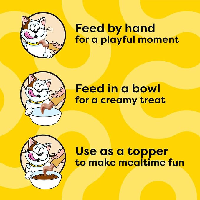 Temptations Creamy Puree Squeezable Lickable Wet Cat Treat Variety Pack, 0.42 oz. Tubes, 96 Count