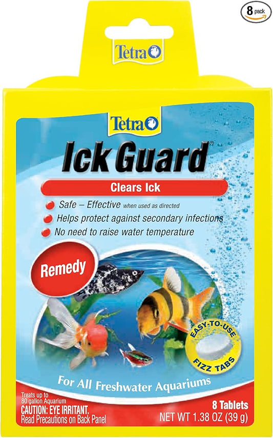 Tetra Ick Guard 8 Count, Quick Remedy For Ick In aquariums, Golds & Yellows