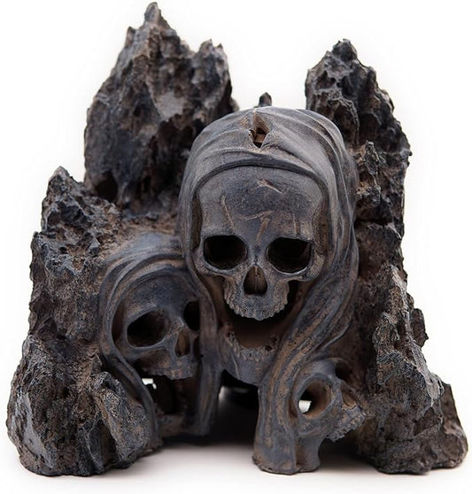 Allcolor Fish Tank Decor Rocks.Aquarium Decoration Model.Easy and Quick Solution for Aquascaping.(Skull Canyon)