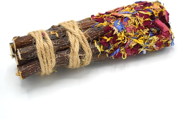 Oxbow Enriched Life Apple Stick Bouquet, Rabbit & Guinea Pig Toys, Small Animal Enrichment Chew for Bunny, Hamster, Chinchilla, Natural Play Chew Toy for Habitat Variety and Cage Accessories