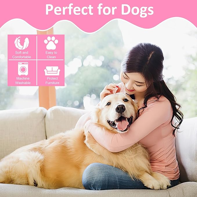 Dog Blankets for Medium Dogs, Cat, Premium Soft Dog Blankets for Small Dog Washable, Puppy Blanket Dogs Essentials for Puppies (1, 42 x 30) (1, Pink, 41" x 30")