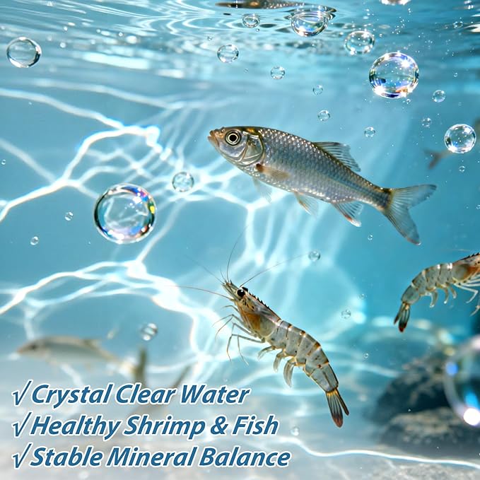 Sukh 0.88lb Aquarium Filter Media - Fish Tank Filters with Premium Tourmaline Balls 2 Fine Mesh Bags, Long Lasting Water Purifier, Stabilizes pH, Reduces Harmful Compounds for Shrimp Fish Health
