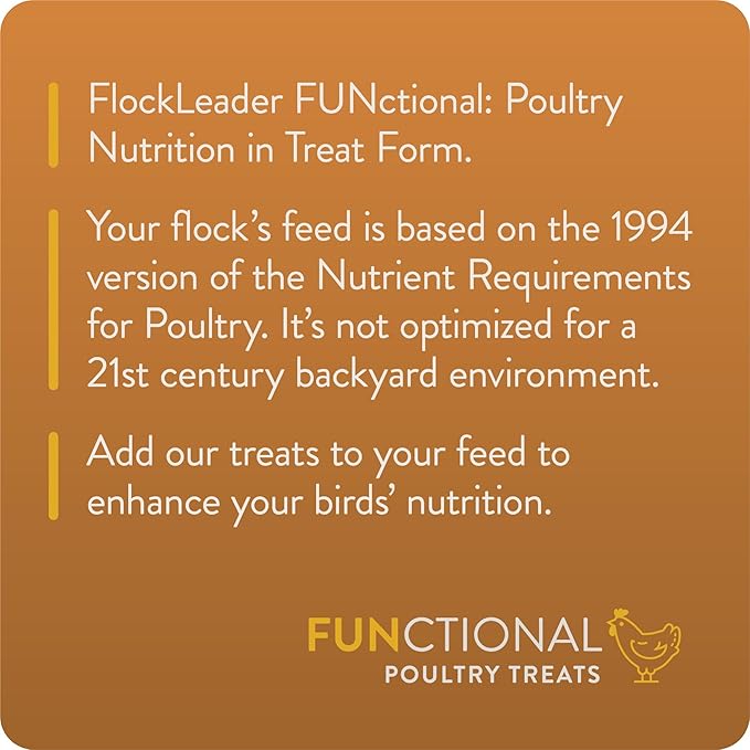 FLOCKLEADER Enhance, Functional Poultry Treats for Egg Production & Quality, 1.5 lb