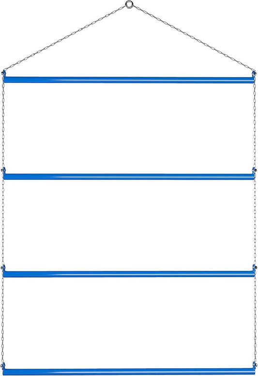 Blanket Rack 33" (Blue). Suitable for Horse Blankets, Saddle Blankets, Pads & Towels. Extra Wide for Western Saddle Blankets and Horse Blankets.