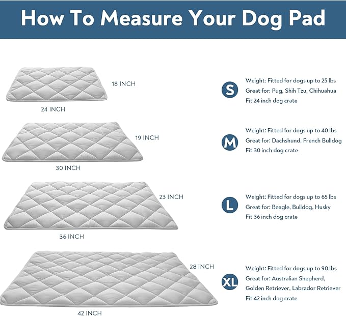 Magik & Kover Dog Crate Pad 2 Pack (48" x 30"), Soft Large Dog Crate Mat with Anti-Slip Bottom, Machine Washable Kennel Pad, Fits 48 Inch Crate, Grey