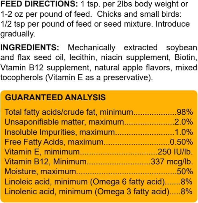 Healthy Coat Kickin' Chicken Feed Supplement: Gallon. Plumage, Skin, Molting, Egg, Immune System, Energy (Pint)