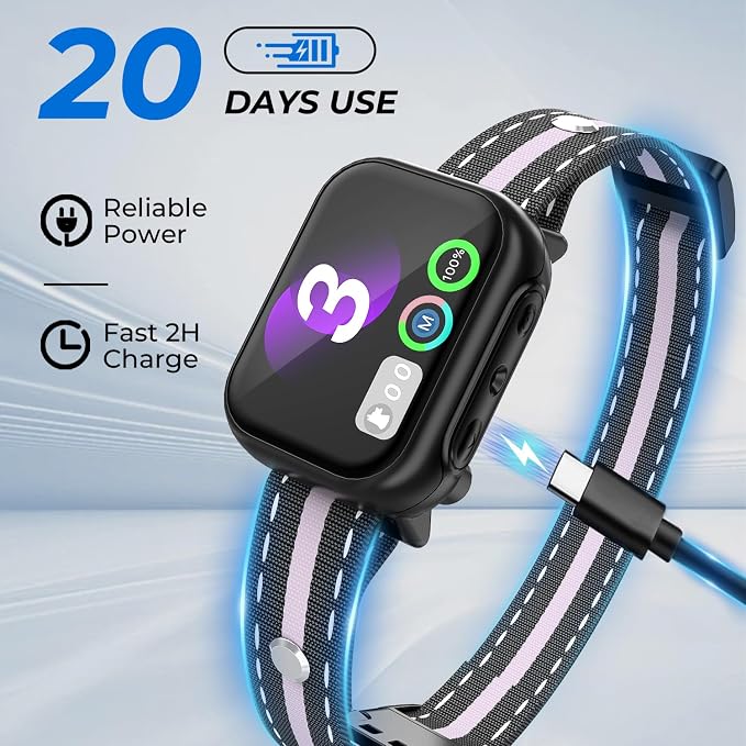 RPZ Smart Dog Bark Collar for Small Medium Large Dogs 8-150 Lbs, Pink | Rechargeable anti barking collar with bark count tracking, 4 training modes, 3 sensitivity levels and IP67 waterproof