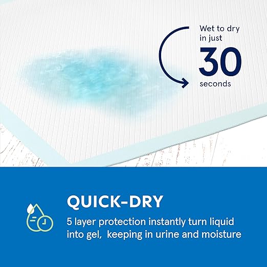 Puppy Pads Pet Pee Pads for Dogs & Puppy Training [300-COUNT] Potty Pads for Dogs 22" x 22" Leak-Proof Dog Pee Pads - Quick-Dry Surface - Heavy Duty Absorbent Disposable Dog Wee Pad Bulk Pack