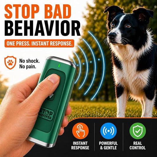 NEW 2026 Dog Bark Deterrent Device - Ultrasonic Anti Barking Device for Dogs - Humane Rechargeable Bark Control & Dog Training Tool for Small Medium Large Dogs - Indoor Outdoor Anywhere Daily
