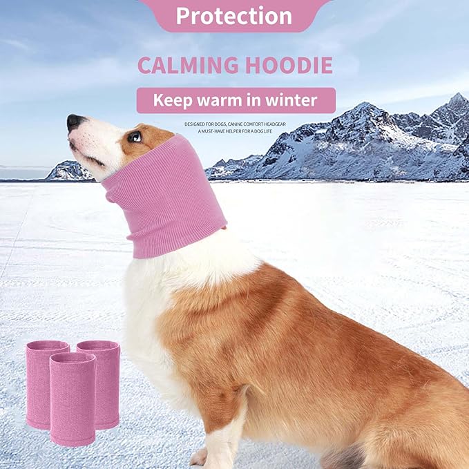 Nanaki Calming Ear Wrap - Quiet Dog Headband Snood Ear Muffs for Anxiety Relief and Noise Reduction