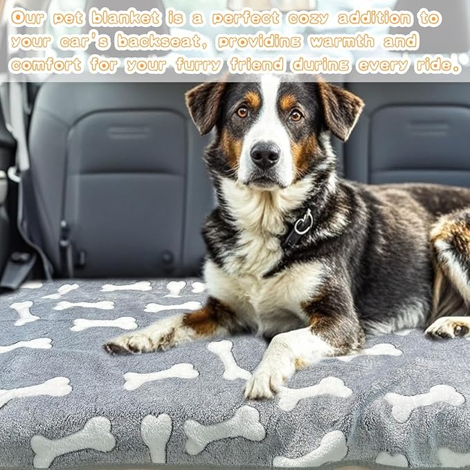 Dog Blankets for Medium Large Dogs, 3 Pack Dog Blanket Washable 41" x 31", Gifts Puppy Essentials, Fuzzy Soft Pet Mat Throw Cover for Kennel Crate Bed, Cat Blanket, Blankets for Dogs, Pet Blanket