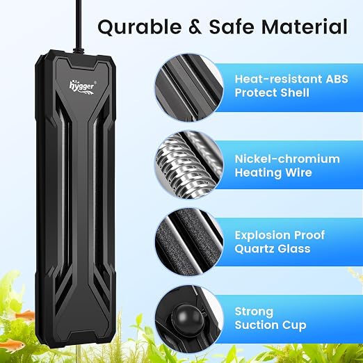 hygger 1200W Aquarium Heater, Upgraded Submersible Fish Tank Heater with Dual Protection System & LED Digital Display, with Automatic Power-Off Function, for 160-280 Gal Freshwater and Saltwater Tank