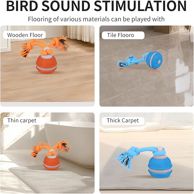 Interactive Dog Toys Dog Ball,Automatic Rolling and Bouncing Moving Dog Toy,Squeaky Rolling Balls with Flashing Light,USB Rechargeable Chew Toys for Puppy Small Dogs, Pet Ball to Keep Them Busy