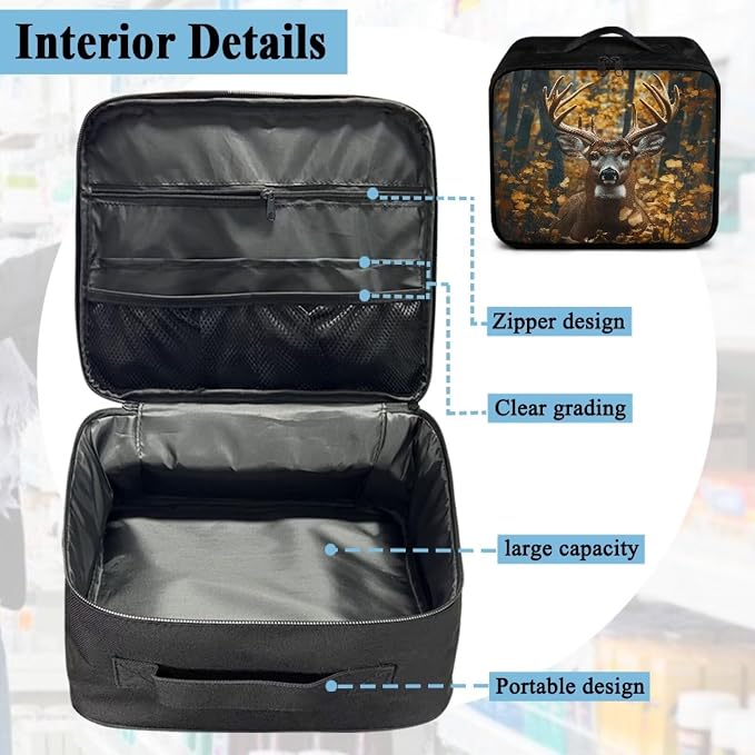 Rnyleeg Deer Hunting First Aid Kit for Home Empty First Aid Bag with Mesh Pockets Large Capacity Design Emergency Medical Trauma Bag for Travel