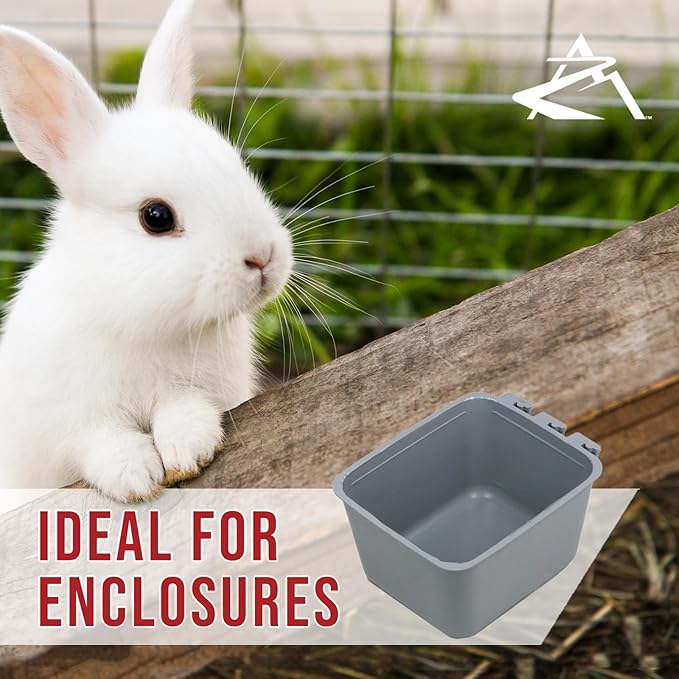 The ROP Shop 8-Pack - Gray Cage Cups for Feed & Water for Poultry, Ducks, Birds, Hamsters