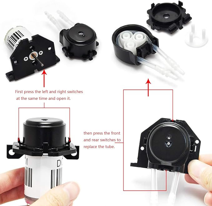 Gikfun 12V DC Dosing Pump Peristaltic Dosing Head with Connector For Arduino Aquarium Lab Analytic Diy AE1207