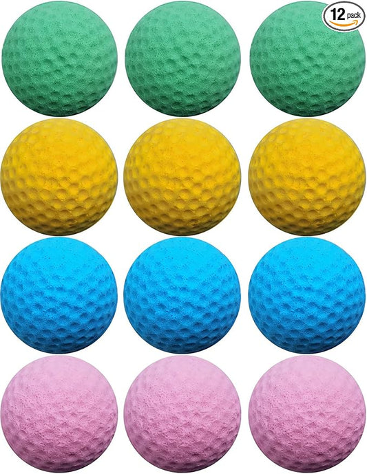 Cat Golf Balls for Indoor Kitten Toys - Interactive Sponge Foam Soccer Balls (Mixed)