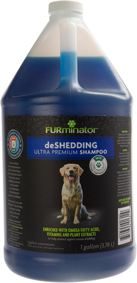 FURminator Bundle | Ultra Premium Deshedding Shampoo and Conditioner. 1 Gallon Bottles. Reduces Excess Shedding.