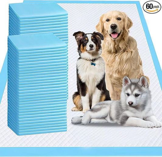 Extra Large Dog Pee Pads, 60 Pads 31"x36" Disposable Training Pads, Puppy Pads with high Absorbency and Leak-Proof Protection for House Training Cats,Rabbits,Dogs Leak-Proof Dog Pee Pads Extra Large