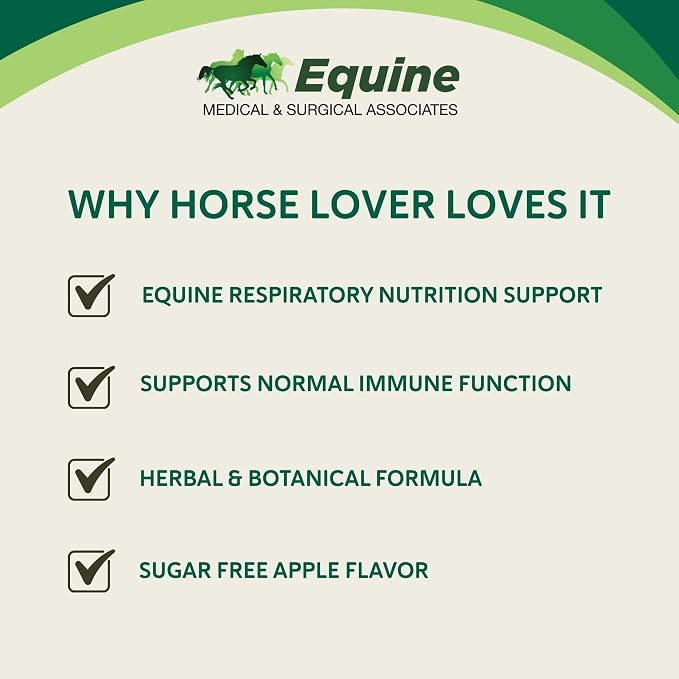 HEAVE HO Equine Respiratory Support Supplement for Horses, Nutritional Airway & Immune Support, Herbal Blend with Vitamins & Minerals, Molasses Flavor, 90 Servings