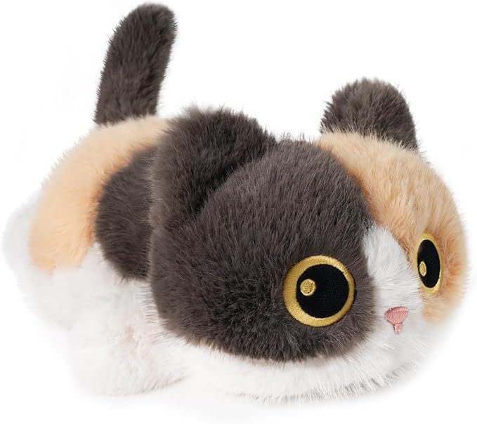 YOUBLEK Weighted Stuffed Animals Calico Cat - 1.9 lb Calico Cat Plush Toy, Cute cat Stuffed Animal Cuddle Plushies Gift for Kids & Adults