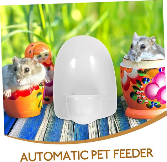 Milisten Ceramic Water Dispenser for Small Pets 3.54X4.33X2.95 Inch Self-Dispensing Pet Water Bowl Automatic Feeder for Hamsters Rabbits Ferrets