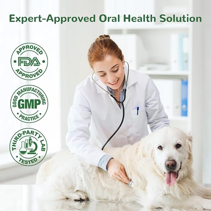 Dog Teeth Cleaning Powder, Dental Powder for Dogs Teeth Tartar Remove & Plaque Off, Fresh Breath for Dogs with Natural Plants Blend and Postbiotics, 80g