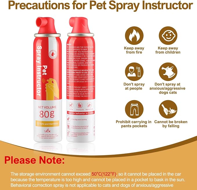 Dog Corrector Spray 1 Pack 80mL for Dogs to Stops Barking, Jumping Up Attacks & Unwanted Dog Behaviour Humane Effective Red