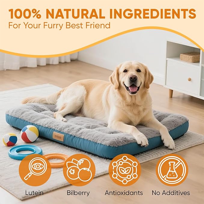 Aura Pets Advanced Vision Formula for Dogs, with Zeaxanthin, Astaxanthin, Lutein, Supports Vision and Overall Eye Health, Clears Debris, Reduces Cloudiness, 60ml