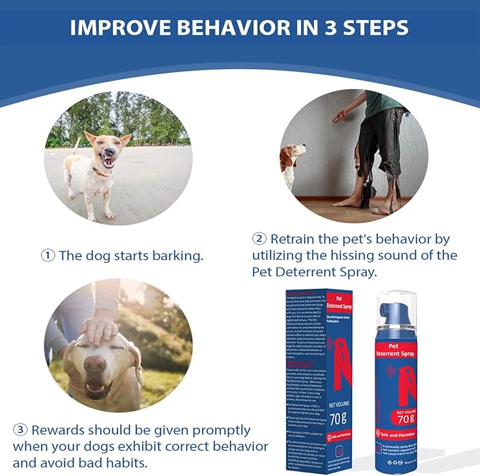 Gutes Leben Dog Corrector Spray, 70ml, Instructor Spray Dog Trainer for Stops Barking, Jumping Up, Help Stop Unnecessary Dog Behaviour, Safe, Humane Effective(1 Pack)