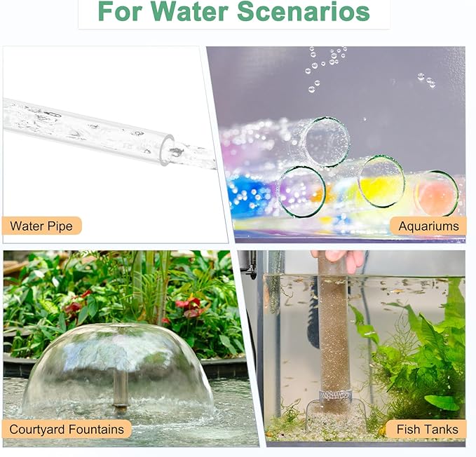 M METERXITY Clear Plastic Tube, 32mm[1.26"] ID x 34mm[1.34"] OD High Impact Rigid Polycarbonate Round Pipes for Water Plumbing/Lighting/Aquariums/Models, Plastic Tubing [305mm/12IN]