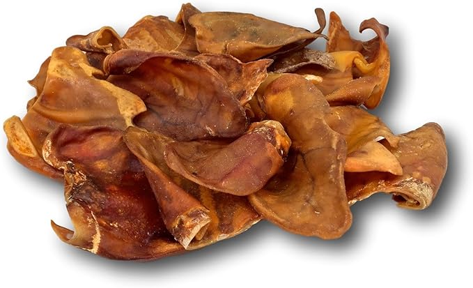 Top Dog Chews – 100 Pack, Pig Ears for Dogs, Whole, Full Uncut American Made, Single Ingredient, Thick, Large Dog Treat for Small, Medium or Large Breeds, Bulk Dog Chews (100 Pack)