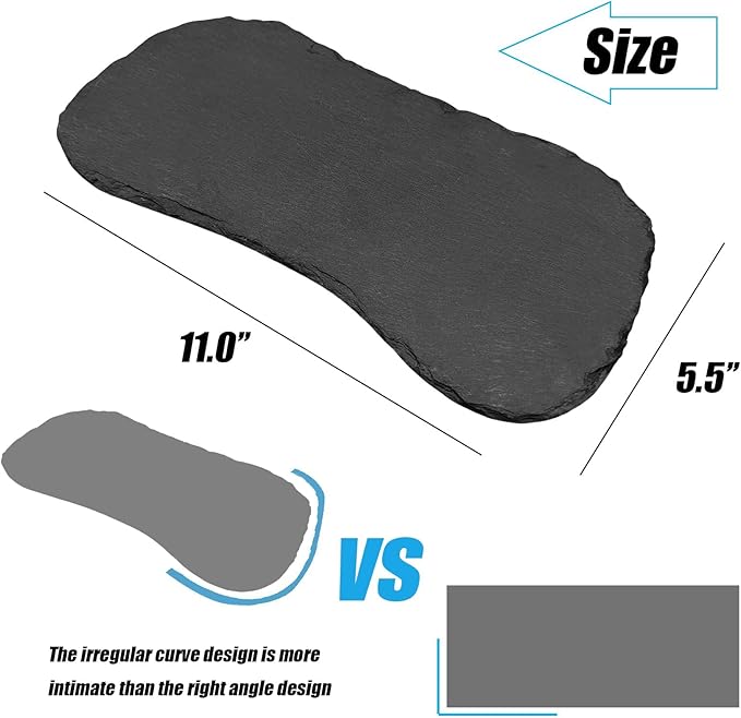 Tfwadmx Reptile Basking Platform,11''x5.5'' Tortoise Rock Plate Feeding Food Bowl Dish Feeding Slate Turtle Bathing Resting Platform for Lizard Gecko Bearded Dragon Chameleon Snake Frog