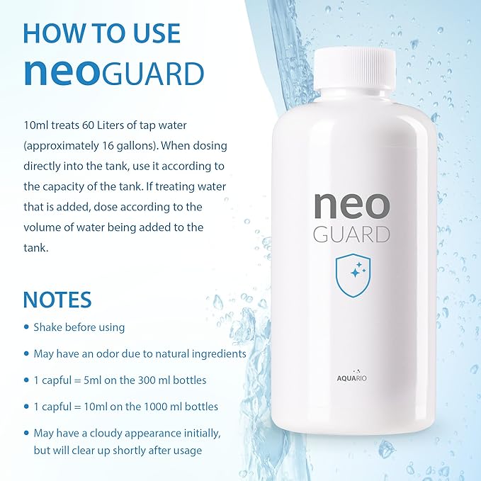 Aquario Neo Guard - Phosphate Remover & Algae Prevention Solution for Aquariums - Prevents Algae Growth, Removes Excess Phosphates, Maintains Clear Water - Water Conditioner for Aquarium Tank - 300ml
