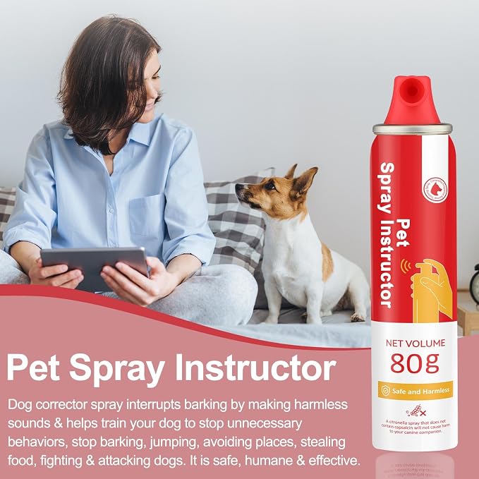 Corrector Spray Dog Trainer, 80ml 6 Pack Corrector Spray for Dogs to Stops Barking, Food Stealing, Dog Fights, Attacks & Unwanted Dog Behaviour, Safe Pet Training Spray