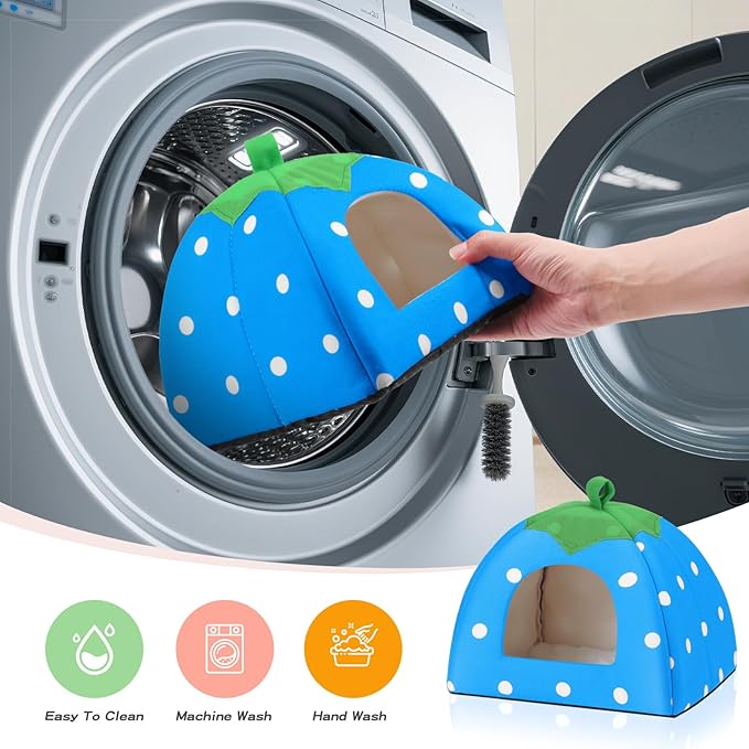 Guinea Pig Hideout Warm Fleece Small Animal Bed Washable Pet Cushion Winter Warm Sleeping Nest for Hamster Rabbit Chinchilla