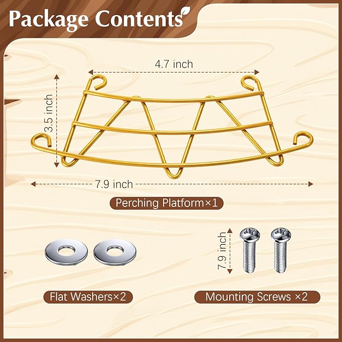 Feekoon Metal Perch Extender Compatible with Bird Buddy PRO Solar Smart Bird Feeder – Durable Rust Resistant Outdoor Birds Feeder Accessory, Wider Landing Space, Add On with Screws Included