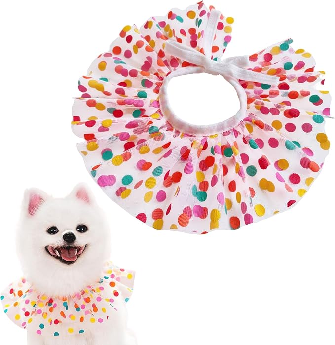 Elegant Lace Cat Collar with Cute Bow,Kitty Collars with Bow Tie,Pet Lace Bib Collar with Cute Bow,Cat Princess Costumes,Colorful,1 Piece