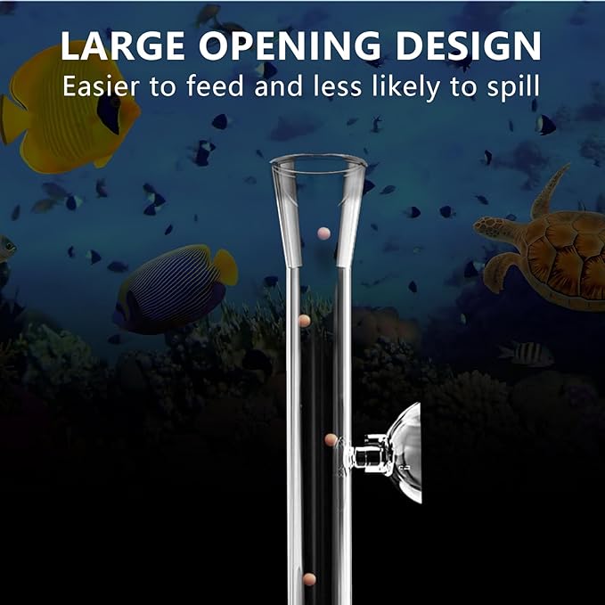 8 Pcs Shrimp Feeding Tube and Dish Fish Feeder Tube Tray for Plant Holder for Aquarium Fiberglass Fish Tank Feeding Tray (8inch)