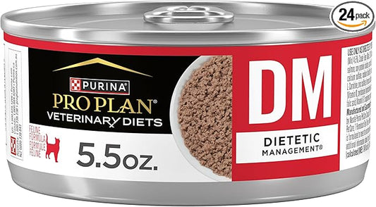 Purina Pro Plan Veterinary Diets DM Dietetic Management Feline Formula Wet Cat Food - (Pack of 24) 5.5 oz. Cans