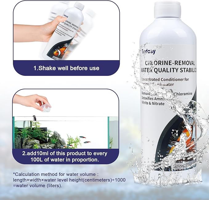 Aquarium Water Regulator and dechlorinator - 67.64 Ounce for Freshwater and Marine Aquariums (2000ML / 67.64OZ)