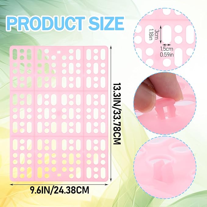 Lemecima 15 Pieces Plastic Rabbit Cage Mat Durable Rabbit Feet Pad Small Animal Feet Pad Cage Resting Mat with a Convenient Connectors, Bunny Pads for Easy Cleaning for Bunny Rat Guinea Cats